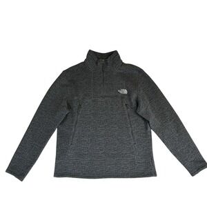 The North Face Gordon Lyons Sweater Mens Large Fleece 1/4 Zip Pullover Grey Sz L